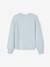 Pull jacquard duveteux fille bleu ciel+rose 