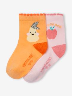 Baby-Socken, Strumpfhose-2er-Pack Baby Socken mit Früchten