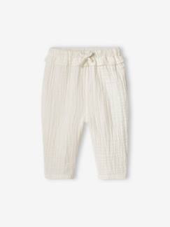 Bébé-Pantalon bébé fille en gaze de coton
