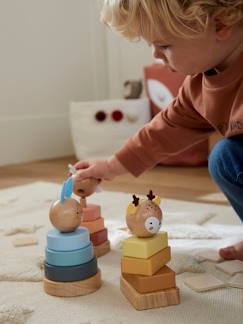 Spielzeug-Erstes Spielzeug-3er-Set Baby Stapelfiguren aus Holz FSC, "Waldfreunde"