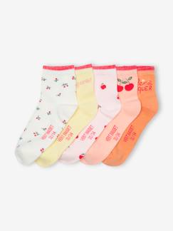 Mädchen-Unterwäsche-5er-Pack Mädchen Socken mit Obstmotiv Oeko-Tex