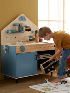 Spielzeug-Nachahmungsspiele-Haushalt, Atelier und Berufe-Grosse Kinder Werkbank, Holz FSC®/Metall