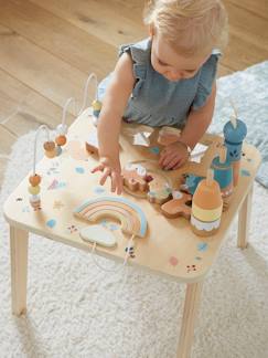 Spielzeug-Erstes Spielzeug-Erstes Lernspielzeug-Activity-Tisch „Waldfreunde“, Holz FSC