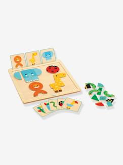 Spielzeug-Lernspiele-Puzzle-Magnetpuzzle „GeoBasic“ DJECO Holz FSC