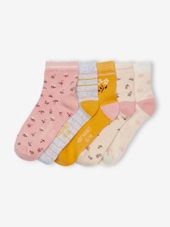 Mädchen-Unterwäsche-5er-Pack Mädchen Socken mit Blumen Oeko-Tex