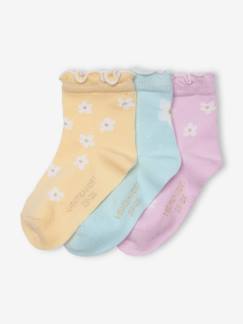 Baby-Socken, Strumpfhose-3er-Pack Mädchen Baby Socken mit Blumen