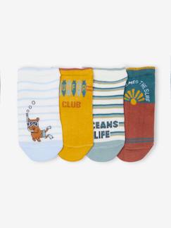Junge-Unterwäsche-Socken-4er-Pack Jungen Sneakersocken Oeko-Tex