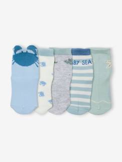 Bébé-Chaussettes, Collants-Lot de 5 paires de chaussettes "sea baby" bébé