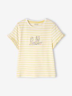 Mädchen-T-Shirt, Unterziehpulli-Mädchen T-Shirt mit Rüschen