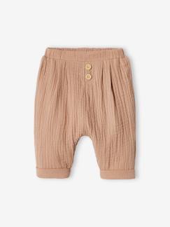 -Pantalon coupe sarouel en gaze de coton bébé garçon