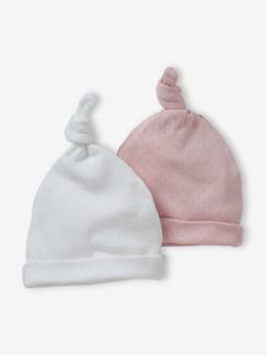 Bébé-Accessoires-Bonnet, écharpe, gants-Lot de 2 bonnets bébé