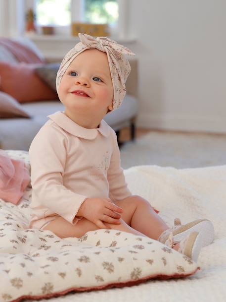 Mädchen Baby Langarm-Body mit Bubikragen zartrosa 