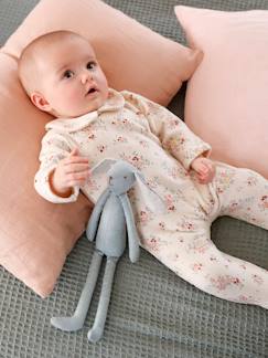 Bébé-Pyjama, surpyjama-Dors-bien motifs fleurs en velours bébé Fille