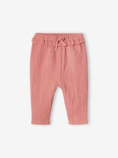 Bébé-Pantalon bébé fille en gaze de coton