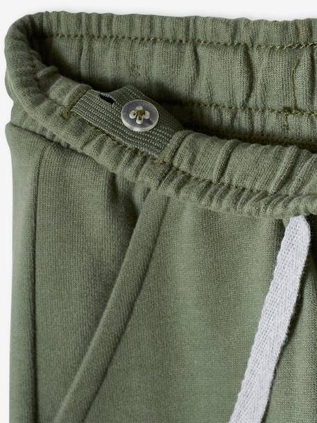 Pantalon garçon en molleton MARINE CHINE+Noir chiné+vert sauge 