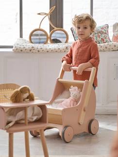 Spielzeug-Erstes Spielzeug-Schaukeltiere, Lauflernwagen-2-in-1 Puppen-Kinderwagen, Holz FSC®