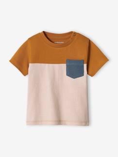 Bébé-T-shirt, sous-pull-T-shirt colorblock bébé manches courtes
