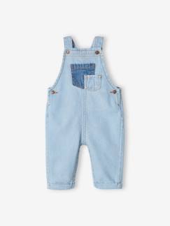 Baby-Latzhose, Overall-Baby Latzjeans, Kontrast-Taschen