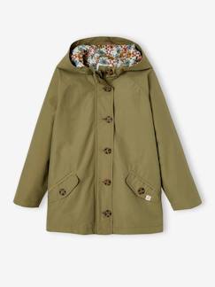 Fille-Manteau, veste-Trench à capuche mi-saison fille