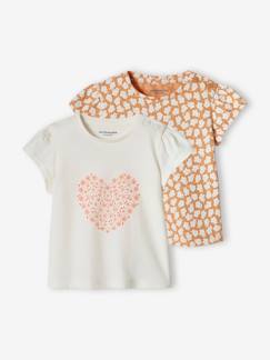 Bébé-T-shirt, sous-pull-T-shirt-Lot de 2 T-shirts basics bébé manches courtes