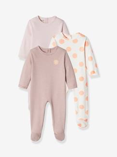 Bébé-Pyjama, surpyjama-Lot de 3 dors-bien basic bébé en interlock BASICS