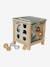 Grand cube d'activités en bois FSC® Beige LOVELY FARM+bleu+rose+rose+vert 