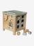 Grand cube d'activités en bois FSC® Beige LOVELY FARM+bleu+rose+rose+vert 