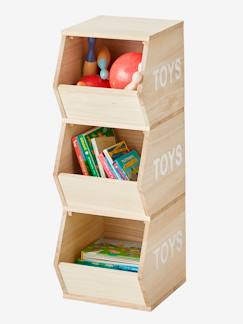 Zimmer und Aufbewahrung-Aufbewahrung-Truhe, Aufbewahrung für Spielzeug-Kinderzimmer Regal „Toys“, 3 Fächer