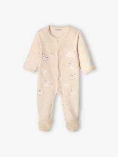 Bébé-Pyjama, surpyjama-Dors-bien en velours bébé ouverture devant