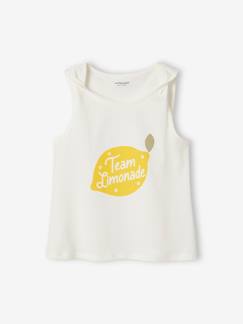Mädchen-T-Shirt, Unterziehpulli-Mädchen Trägertop mit Schriftzug BASIC