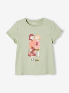 Mädchen-T-Shirt, Unterziehpulli-Mädchen T-Shirt mit Fahrrad