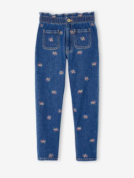 Mädchen Paperbag-Jeans denim blue+double stone 