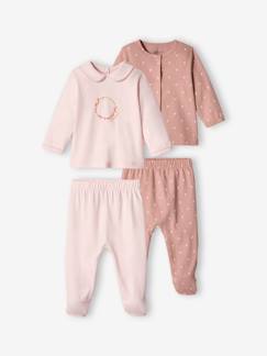 Bébé-Pyjama, surpyjama-Lot de 2 pyjamas en jersey bébé fille