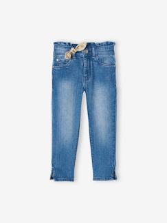 Mädchen-Mädchen 3/4-Jeans mit Schleife