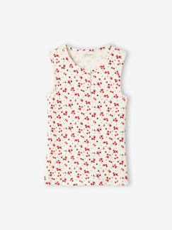 Mädchen-T-Shirt, Unterziehpulli-Geripptes Mädchen Top mit Blumenmuster