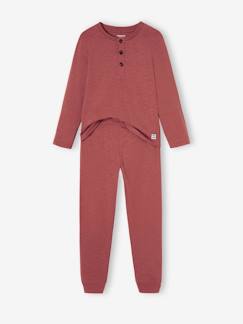 Junge-Pyjama, Overall-Jungen Pyjama mit Henley-Ausschnitt