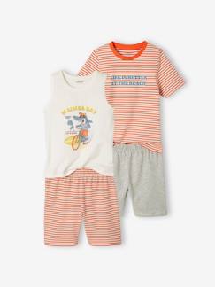 Junge-Pyjama, Overall-2er-Pack kurze Jungen Schlafanzüge