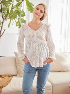 Umstandsmode-Bluse, Tunika-Bluse für Schwangerschaft und Stillzeit