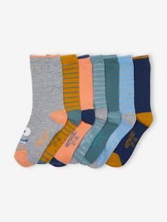 Garçon-Sous-vêtement-Chaussettes-Lot de 7 paires de chaussettes semainier monstres