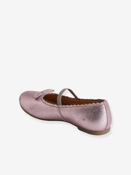 Mädchen Ballerinas beige metallic+marine+rosa 