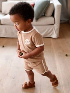 Garçon-Ensemble-Ensemble bébé tee-shirt + short en éponge