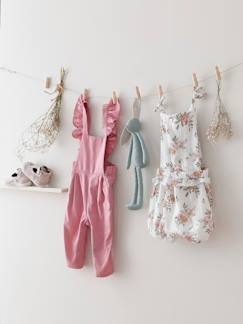 Baby-Baby Latzhose mit Volants, Leinen-Mix