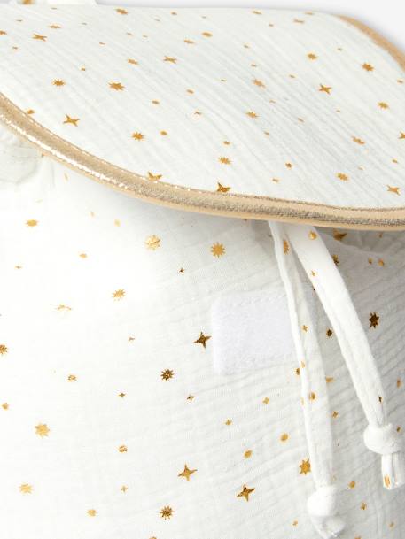Sac étoiles personnalisable fille écru 