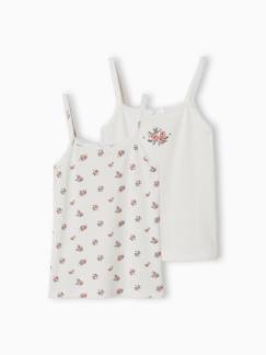 Mädchen-Unterwäsche-Unterhemd-2er-Pack gerippte Mädchen Trägertops