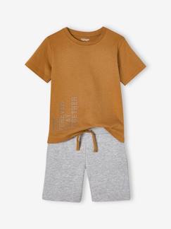 Garçon-Vêtements de sport-Ensemble sport garçon t-shirt + bermuda en molleton