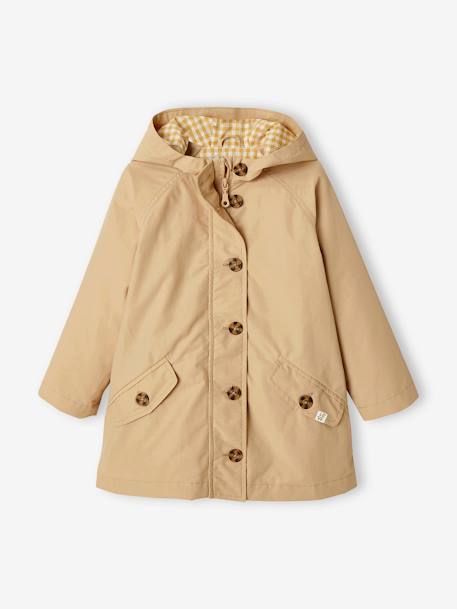 Mädchen Trenchcoat beige+khaki 