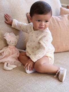 Bébé-T-shirt, sous-pull-Body fleuri en gaze de coton bébé naissance manches longues