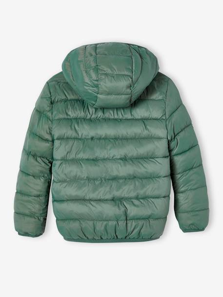 Jungen Wende-Steppjacke mit Recyclingmaterial salbeigrün+schiefergrau 
