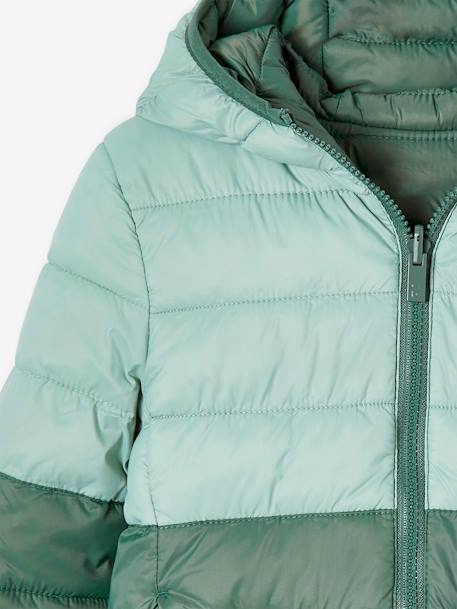 Jungen Wende-Steppjacke mit Recyclingmaterial salbeigrün+schiefergrau 