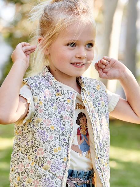 Parka 3 en 1 mi-saison fille aqua+rose poudré 